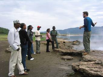 Kevin Hand and team at hot springs